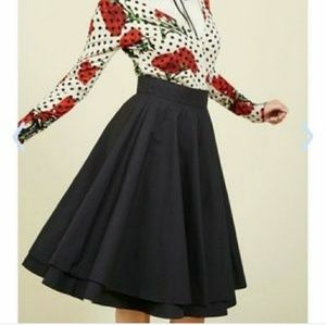 Full retro swingy skirt Modcloth